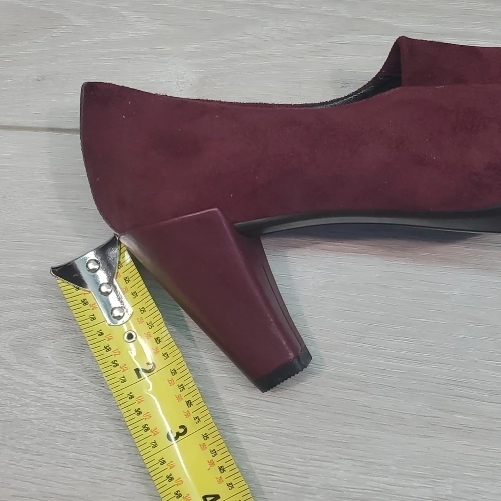 NEW Ecco Womens Suede Danish Design Heels shoes sz 38 US 7-7.5